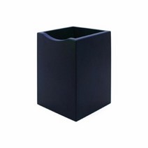 세련된 디자인의 원목 사각 볼펜 연필 꽂이-다크블루 연필통 스, 단품