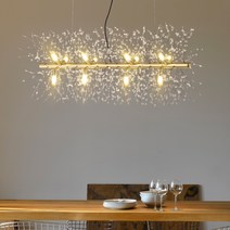 LED 버스커 9등 12등 펜던트 3종 식탁등 크리스탈 엘리사 눈꽃 인테리어 조명, 버스커12등펜던트+ 콘벌브17B(주광색) 12개