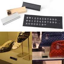 백화점 매장 고급 금속 스탠드 자석 가격표 2개 안내문구 독서실, 대 - 골드