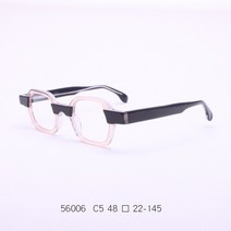 일본 수제 뿔테 안경 투톤 스퀘어 레트로 빈티지 코받침 초경량 핸드메이드 아세테이트 클리어