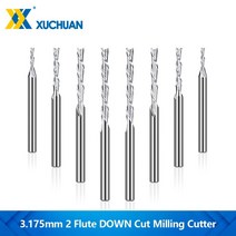 원단재단기 미니 무선 충전 휴대용 컷팅기 다운 컷 라우터 비트 18 생크 카바이드 밀링 커터 2 플루트 CNC 기계 엔드 밀 목공 MDF 절단119339, 3.175x2.5x12x40L, 12 3.175x2.5x12x40L