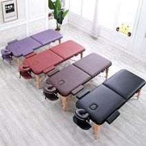 접이식 마사지 침대 휴대용 가정용 침술 뜸 재활 문신 미용 침대, 블루 폭70 (침대 커버 + 사각 베개)