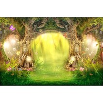 꿈꾸는 숲 동화 성 원더 랜드 정글 비닐 배경 아기 생일 웨딩 사진 스튜디오 소품, 150cmX100cm+ZU-FH-1017