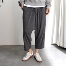 리즈와이 스트링 끈 스판 배기팬츠 루즈핏 밴딩 똥싼바지 남녀공용 배기 (55~88)