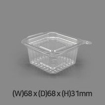 사각 원터치 소 소스컵 반찬 투명 일체형 2000개, 사각원터치 소