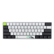 epomaker sk61 61 키 핫 스왑 가능 기계식 키보드 rgb 백라이트 nkro type-c 케이블 winmac gateron 광 스위치용, 옵티컬 레드, 팬더