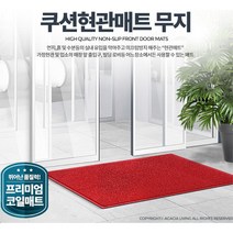 실외 출입구 먼지털이 발판 논슬림 코일 현관매트 중 심발매트 고무, 1개, 무지 적색 중