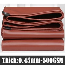 방수 타포린 튼튼한 PVC 캔버스 코팅 배너 야외 캠핑 텐트 퍼골라 타포린 자외선 차단 트럭 캐노피 방수타포린백 방수천막 방수타포린백특대형 갑바 방수타포린가방 가빠 방수타포, 106.Coffee-500G - 1.9x1.4m