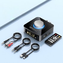 리모컨 블루투스 5.0 오디오 수신기 송신기 송수신기 스테레오 AUX USB TF카드 음악 무선 어댑터, D.본품(리모컨 O)+오디오 케이블 세트, 8849568393