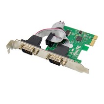 PCIE는 PC 용 직렬 포트 카드 DB-9 핀 RS-232 시리얼 산업 COM 포트 확장 카드 AX99100을 2 초, 초록, 하나