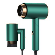 Cooela 접이식 음이온 헤어 드라이기 추천 미니 가벼운 강풍 초강력 모발 손상 없음, 녹색