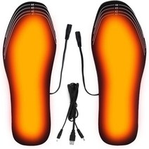 발열 키높이 기능성 깔창 신발 방한 겨울 USB 전기 가열식 온열 깔창 발 패드 따뜻한 양말 패드 매트 야외 스포츠 난방, SizeM(35-40)