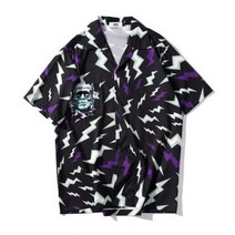 여름 남자 반팔 티 셔츠 남성 빈티지 스트라이프 캐주얼 짧은 하와이 여성 블라우스 Camisa Hombre