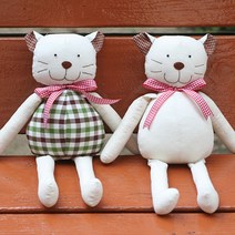 [펠트친구] 내츄럴 고양이인형, 아이보리
