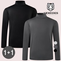 [1+1] 아르메데스 남성 기모 레귤러핏 터틀넥 티셔츠 AR-43