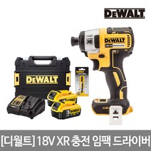 디월트 18V XR 충전 임팩 드라이버 DCF887P2A, 1개