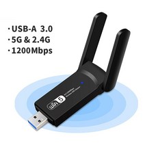 블루투스 동글 무선 USB 와이파이 어댑터 5G AC1900 Wi fi USB 동글 2.4G/5G 듀얼 밴드 네트워크 카드 비자 맥 OS 노트북 데스크탑 PC, [01] 1200Mbps B