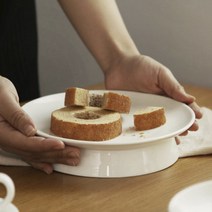 도자기 타원형 디저트 모루 굽접시 8인치, 화이트