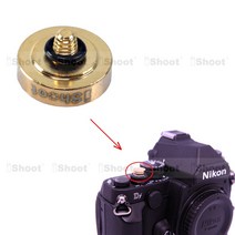릴리즈 셔터잘오목한 금 구리 카메라 릴리스 셔터 버튼 Nikon DF FM2 Fuji X100 X30 X20 X-E1 X-E2, 한개옵션0