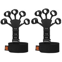 손가락 그리퍼 악력 운동 악력기 악력강화 손악력 그립, 2pcs black