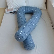 HS라이프 베개 필로우 목쿠션 배개 숙면 U자 마이크로 바디 긴 롱, 연그레이