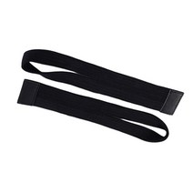 2Pcs 역도 스트랩 피트니스 액세서리 바벨 강도 훈련을위한 힘 Deadlifts, 검은 색, 폴리에스터