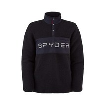 Spyder 남성용 액티브 스포츠 비스타 스냅 플리스 풀오버 티 데님 L, Medium