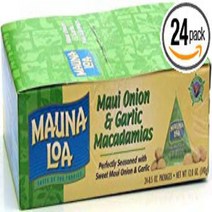 Mauna Loa Maui Onion Garlic Macadamia Nuts 0.5-Ounce Triangle Pack (Pack Of 24) 마우나 로아 마우이 양파 마늘, 1