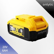 온리틱 디월트배터리 디월트 20v 6.0ah 호환 배터리, 1개