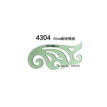 녹색 플라스틱 원 기하학적 템플릿 눈금자 스텐실 측정 도구 문구 학생 그리기 곡선 인테리어 가구, 4304