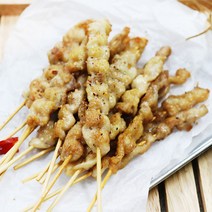 [자연맛남] 캠핑음식 수제 닭껍질꼬치 8개(160g), 8개, 160g