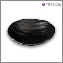 [돌산멜라민] 퓨전토기 신원형찬기 - 멜라민반찬그릇 플레이팅접시 (업소용그릇 멜라민그릇 예쁜그릇 식당접시 멜라민볼 멜라민찬기), 1개, 블랙 4인치