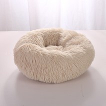 강아지 산소방슈퍼 소프트 개 침대 플러시 고양이 매트 대형견 래브라도 하우스 라운드 쿠션 애완 동물 제, 12 Warm White_01 40CM