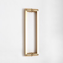 강화도어손잡이 골드 340 플렛원형 출입문 강화유리