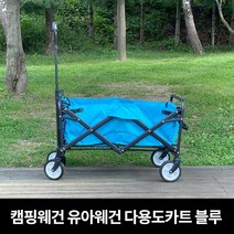 캠핑웨건 유아웨건 캠핑 다용도카트, 웨건소형 블루