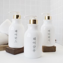홈스토킹 세로글 한글라벨 욕실 디스펜서 샴푸통 핸드워시 주방세제 소분용기 펌프공병 욕실용품, 1개, 투명 실버 /핸드워시
