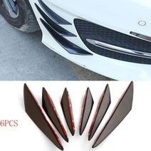 6 pieces/set 유니버설 프런트 범퍼 스포일러 카나드 아우디 Q3 Q5 SQ5 Q7 A1 A3 S3 A4 S4 RS4 RS5 A5 A6 S6 C6 C7 S5 A7 S7 A8, [02] black