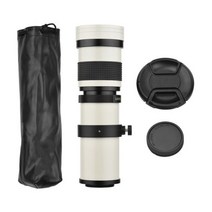 MF 슈퍼 망원 줌 카메라 렌즈 F/8.3-16 캐논 니콘 소니 후지 필름 올림푸스 카메라 용 420 스레드 800-1/4mm T 마운트, CHINA_White