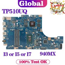 KEFU-노트북 마더보드 TP510UQ ASUS VivoBook TP510U TP510UA TP510UF I3 I5 I7 7 세대/8 세대 UMA/940MX 메인 보드, I5-8250U UMA