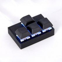 매크로마우스4key 프로그래밍 가능한 매크로 미니 키보드 지원 Linux Windows MacOS Type-c USB 마우스 핫, 03 Blue switch magnetic, 02 2m cable
