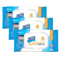 스카트 기름 찌든때 세정 청소 물티슈 캡 30매 3팩, 단품, 단품