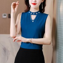 코바늘조끼 여름 민소매 뷔스티에 나시 모리룩 크로쉐 할머니