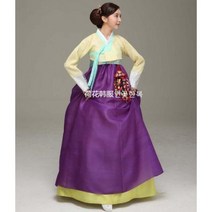 전통한복 결혼식 한복 퓨전 웨딩 신부 여성 전통 6 겹 드레스 봄