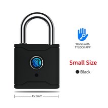 출퇴근기록기 얼굴인식 근태 지문 인식기 블루투스 스마트 자물쇠 지문 인식 잠금 장치 TTlock 앱 포함, 06 Black