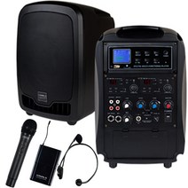 포터블 앰프스피커 AT-260BN 900메가 무선마이크 내장 MAX파워 150W KANALS - STM, 마이크선택 3) 핸드+헤드셋용