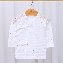 베베라온 22여름신상 오가닉 배냇저고리 세모야 블루