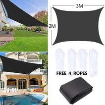 어닝 여름 햇빛 가리개 항해 방수 야외 자외선 차단 캔버스 정원 안뜰 간이 천막 옥스포드, 03 2x3M