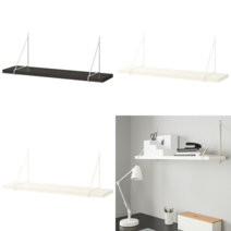 이케아 벽선반 BERGSHULT 베리스훌트/PERSHULT 페르스훌트 벽선반 화이트/화이트 80x20 cm