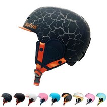 스노보드 스키 핼멧 Kufun 헬멧 스노우 보드 겨울 스포츠 사이클링 남성 여성 어린이 키즈 따뜻한 상어 핑크 고양이 사슴 화이트 블루 4 12 세, crack, L(59-61CM)