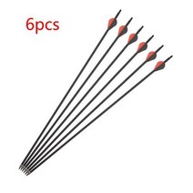 서바이벌 페인트볼 Toparchery혼합 탄소 화살 28 인치 스파인 500 2, 6pcs red black